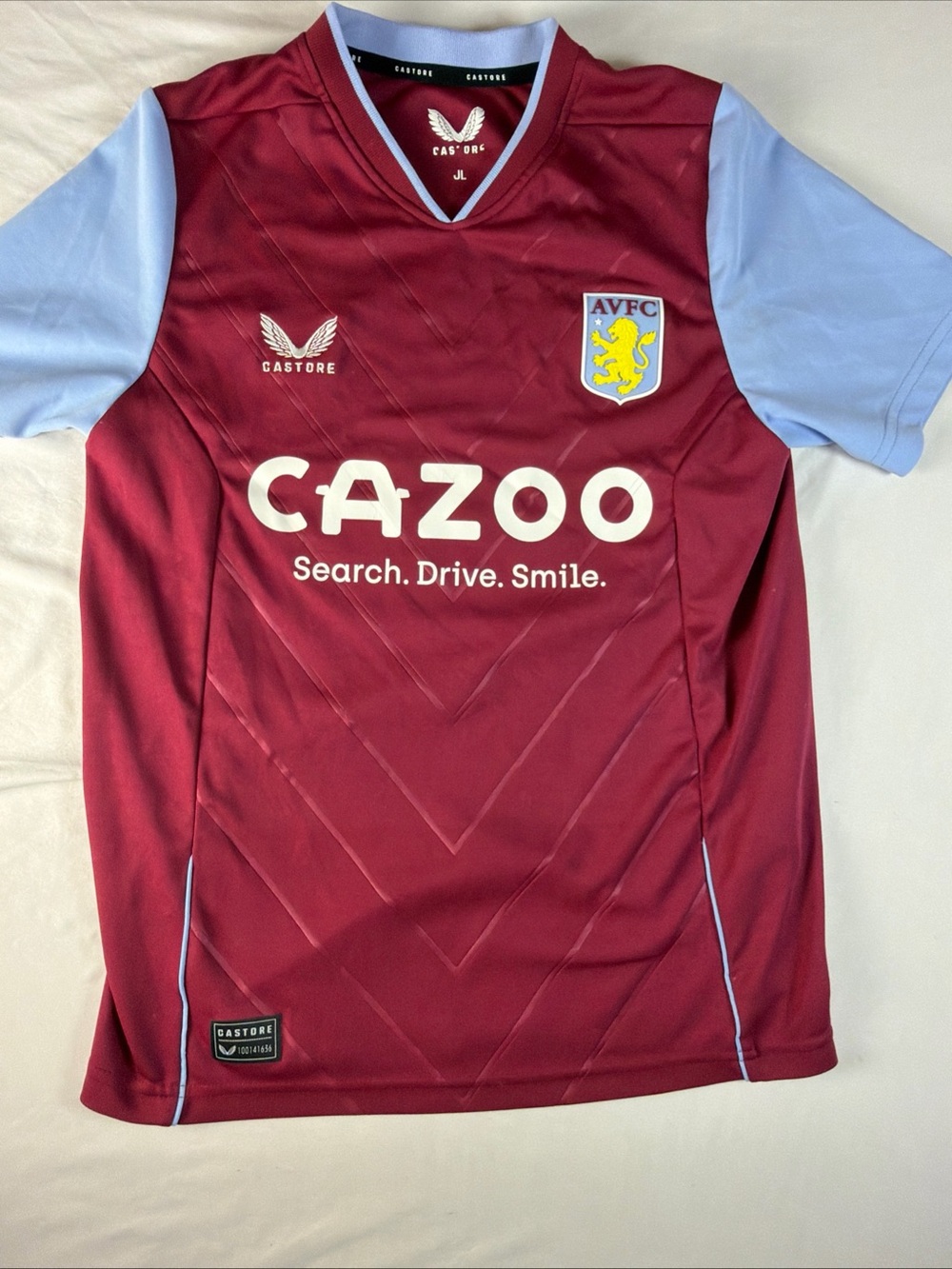 Aston Villa Kids' Home Football Shirt - Claret with Sky Blue Sleeves